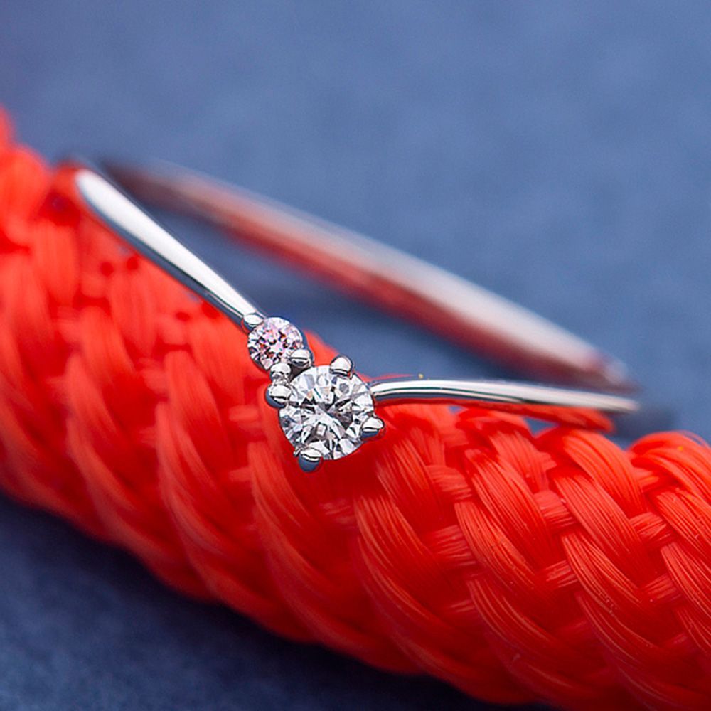 ダイヤモンド リング pt950 プラチナ 0.06ct 一粒 ダイヤ 指輪 ミル打ち ダイヤモンド リング⁄0.06ct⁄Pt950 プラチナ⁄未使用