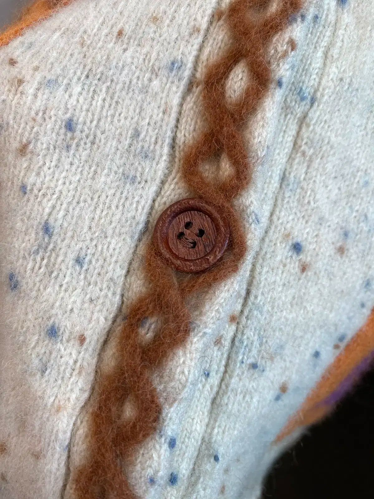 ウールニットロングカーディガン