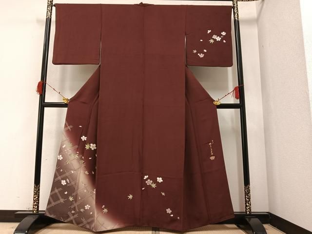 平和屋着物□極上 夏物 十代目 歌舞伎役者 坂東三津五郎 小紋 立