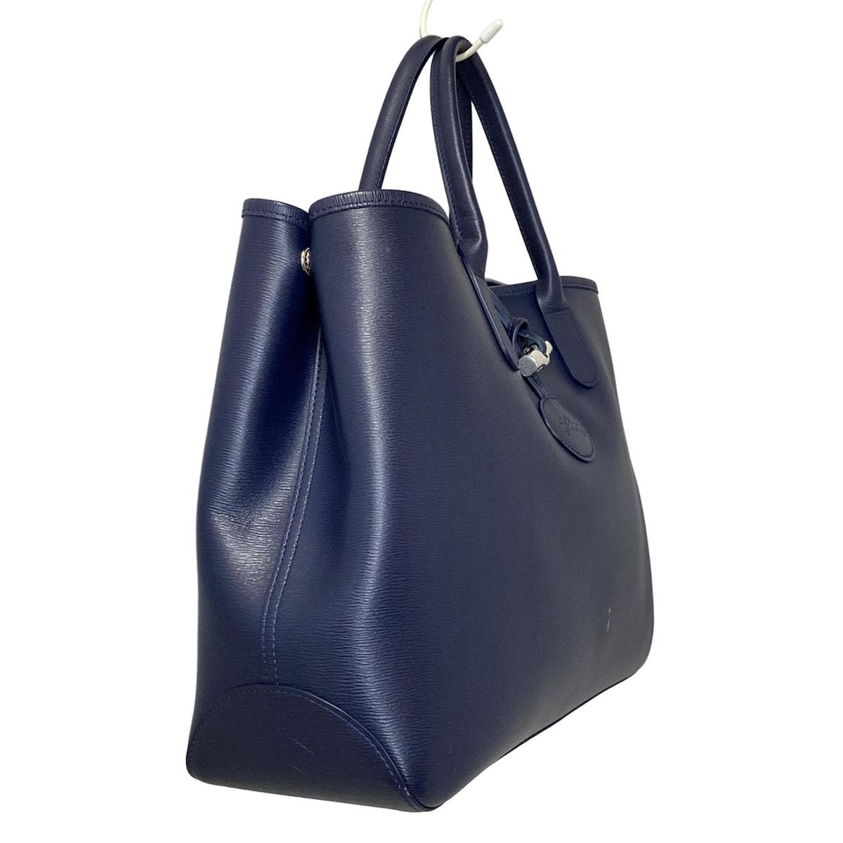 【週末セール】【美品】LONGCHAMP ロゾ ネイビー レザー バッグ LONGCHAMP(ロンシャン) トートバッグ ロゾ ネイビー レザー