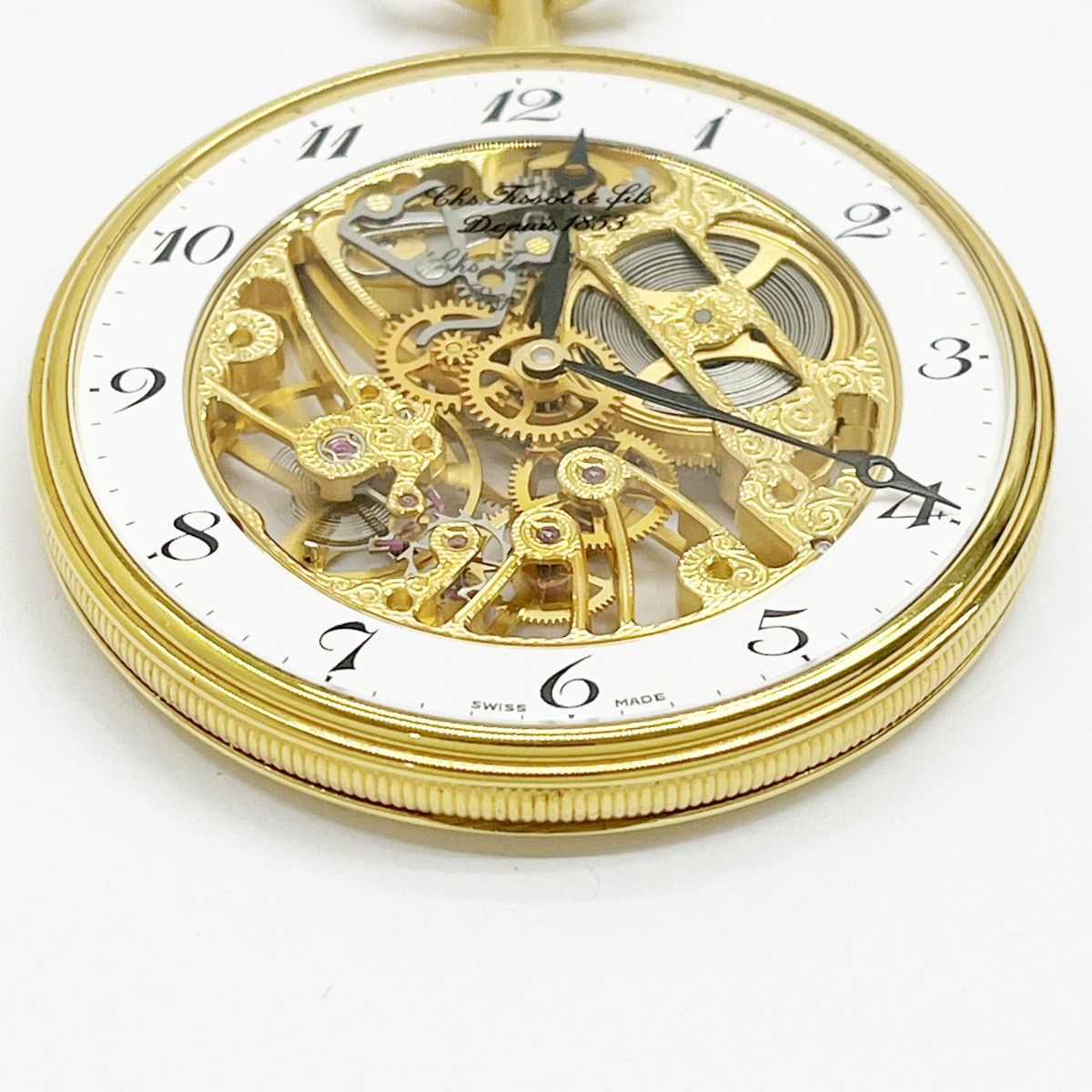 ◇◇TISSOT ティソ 懐中時計 手巻き 箱付 T82.4.602.02 ゴールド