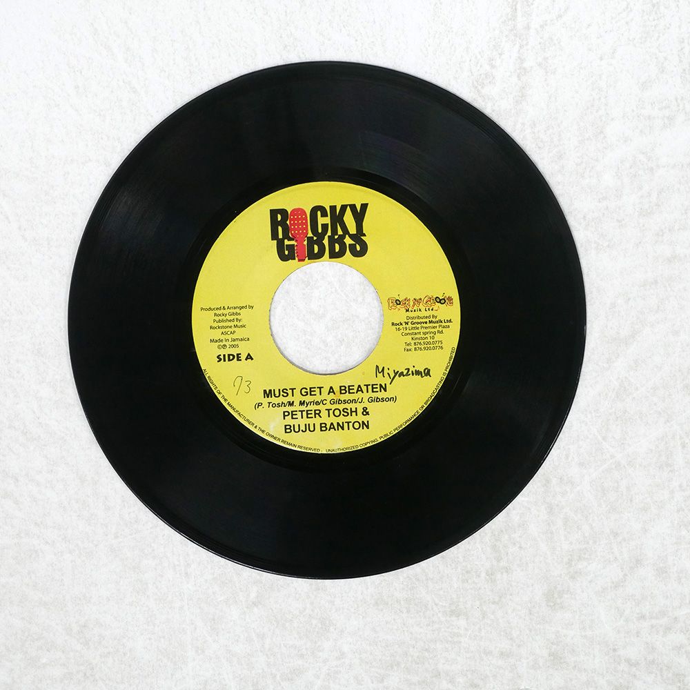 ジャマイカ盤 PETER TOSH/MUST GET A BEATEN/ROCKY GIBBS NONE 7
