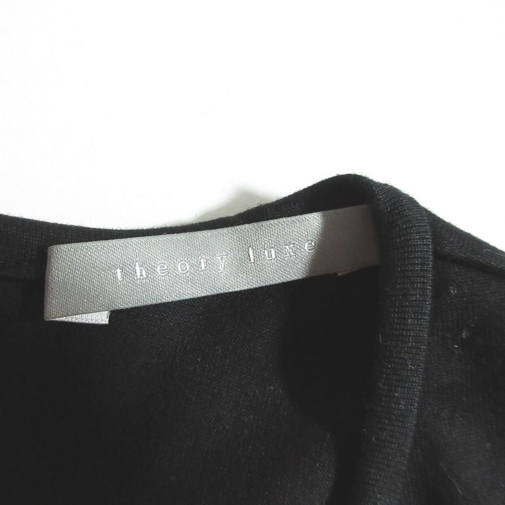 美品 22SS theory luxe セオリーリュクス REFINED JERSEY ISOLA ジャージーフレアブラウス カットソー 03-2101035 38 ブラック レディース 古着 中古 美品 22SS theory luxe セオリーリュクス REFINED JERSEY ISOLA