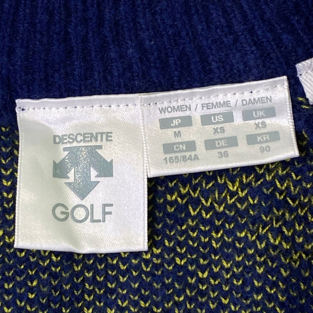サイズ：M DESCENTE GOLF デサントゴルフ ニット ジップジャケット 総