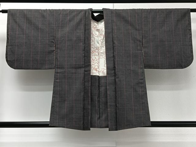 平和屋着物▽本場大島紬 単衣 7マルキ 変わり間道 正絹 逸品 DAAV9913sf