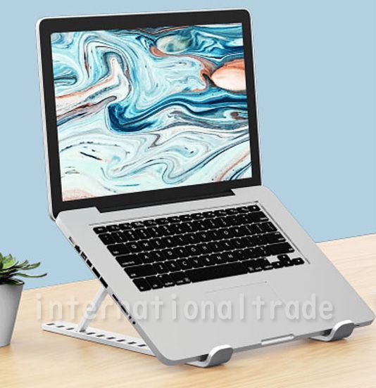 パソコングッズ ノートパソコンスタンド 折り畳み式 軽量 角度調整