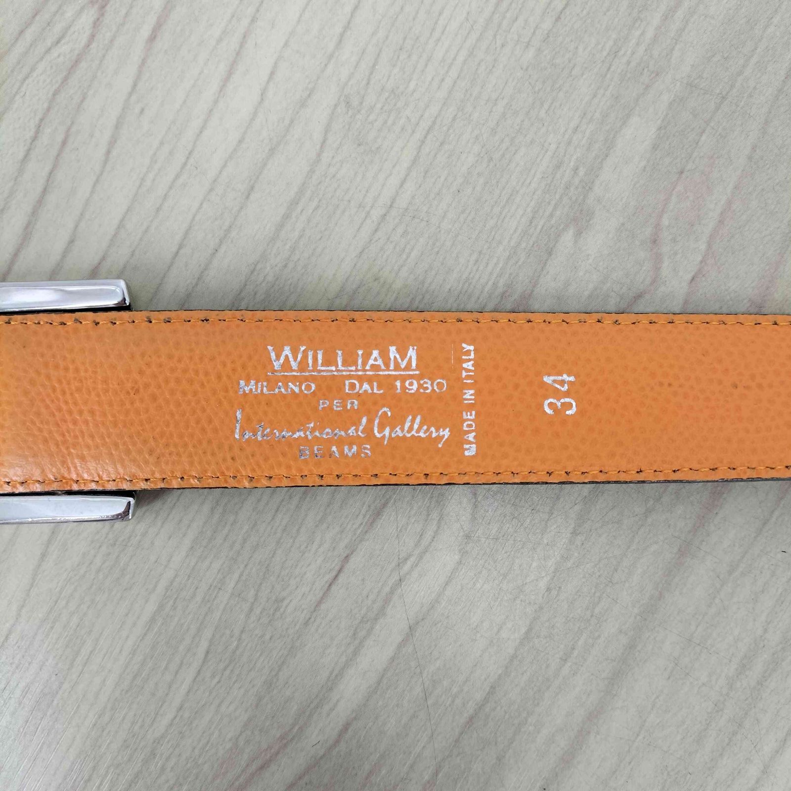 ビームス BEAMS WILLIAM レザーベルト メンズ 表記無 