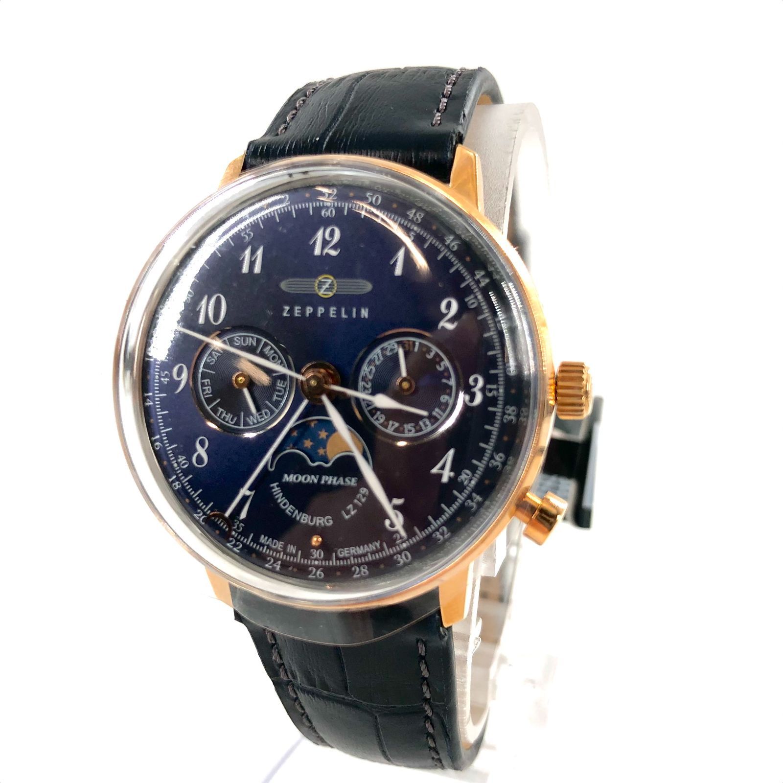 ZEPPELIN LZ129 HINDENBURG メンズ腕時計 ムーンフェイズ