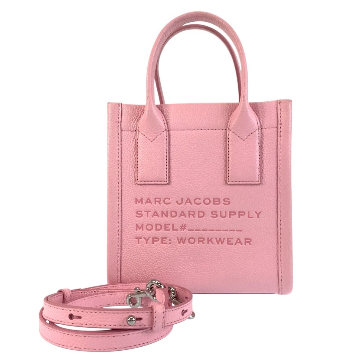 MARC JACOBS マークジェイコブス ピンク シルバー金具 レザー MARC JACOBS マークジェイコブス ピンク シルバー金具 レザー
