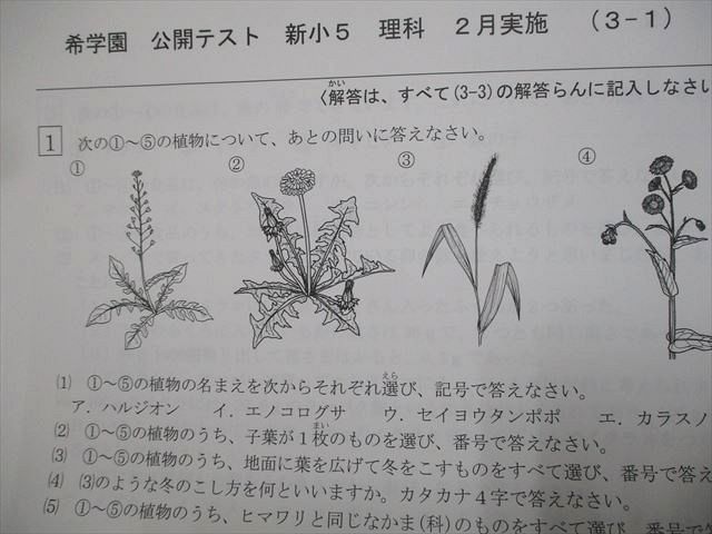 希学園 小5 公開テスト 過年度問題集 2月～1月 通年セット 2022 計4冊