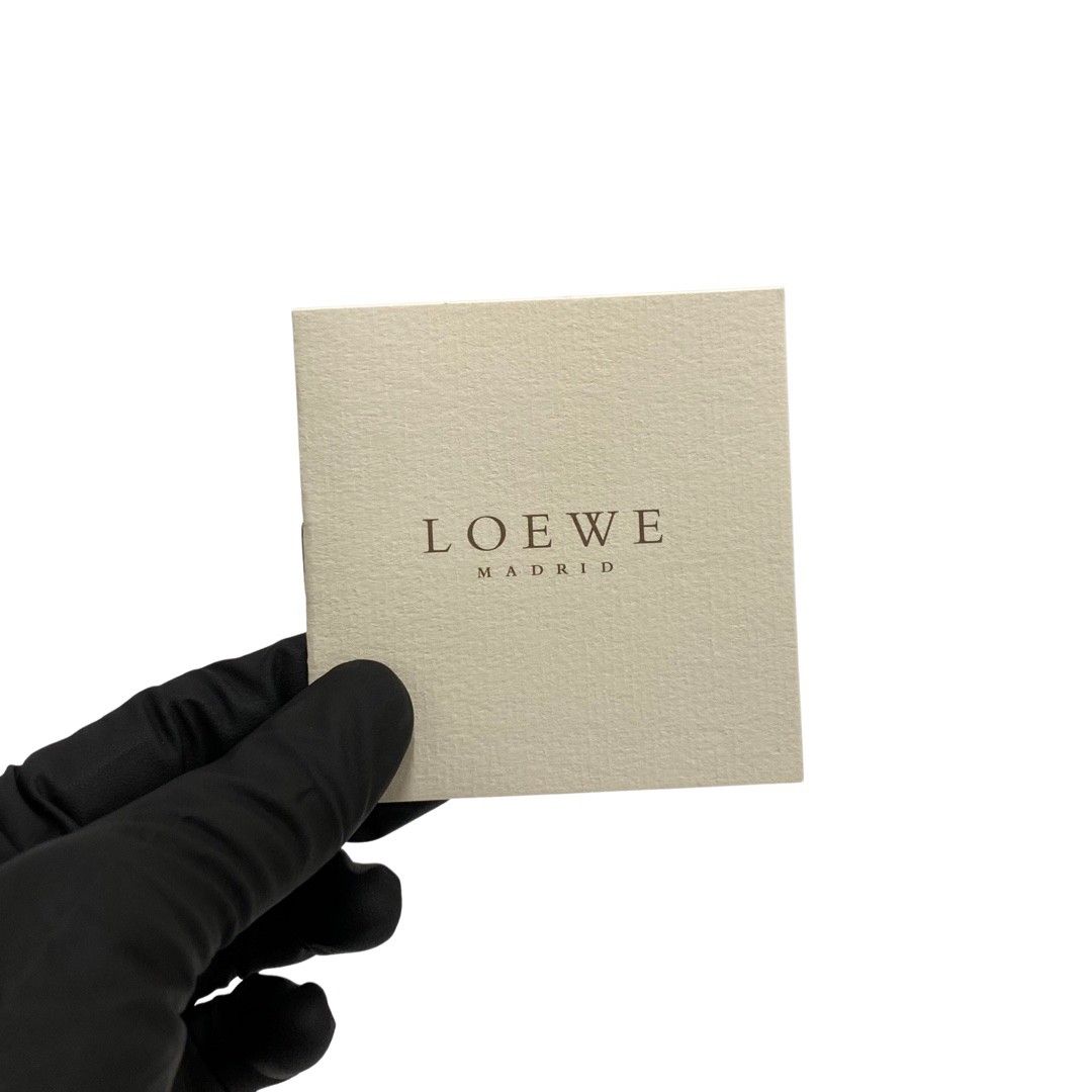 極 美品 保存袋付 LOEWE ロエベ アナグラム ロゴ カーフ レザー 本革