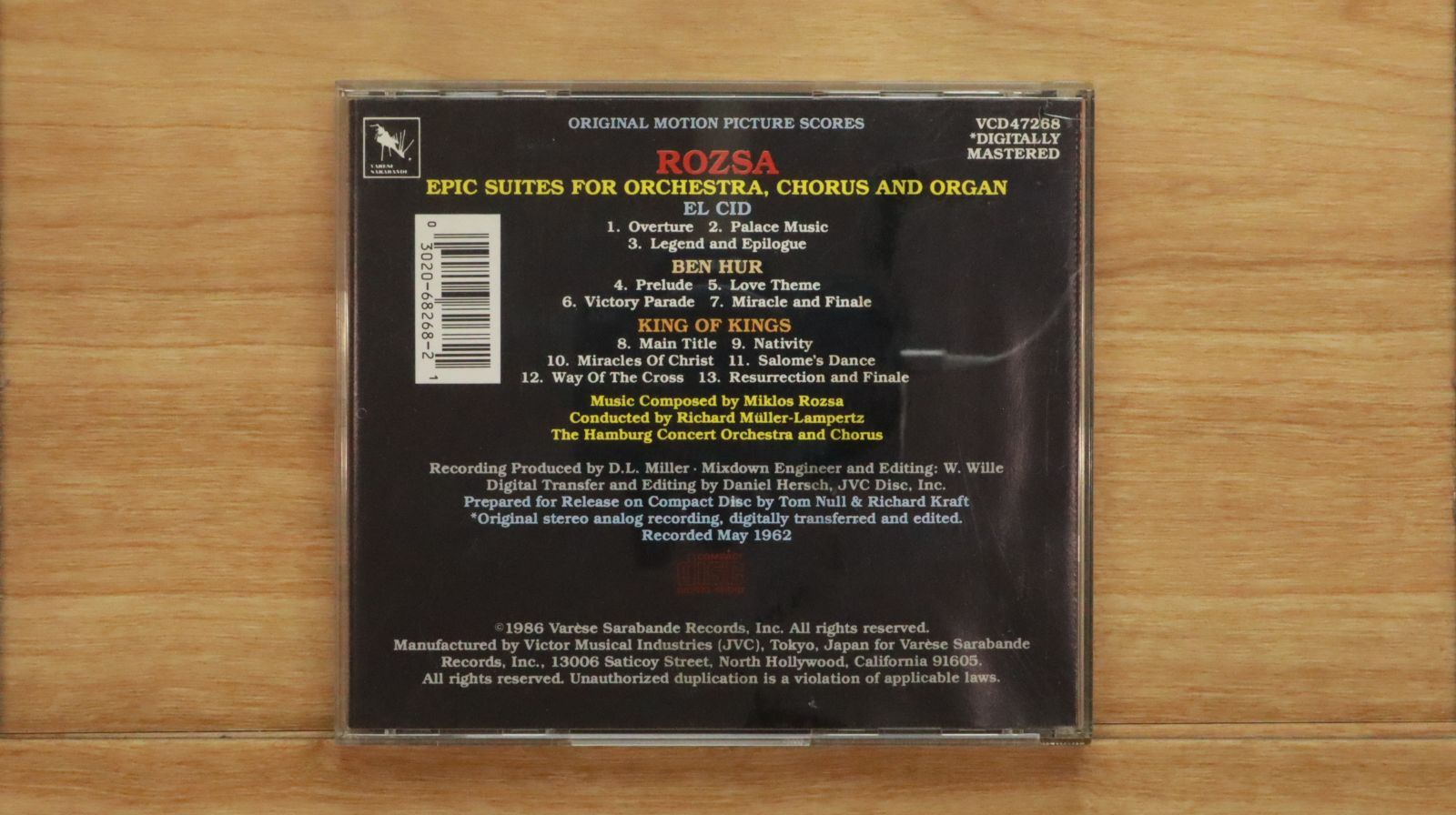 中古CD☆ヒューゴ・リーゼンフェルド/Hugo Riesenfeld□ El Cid / Ben 