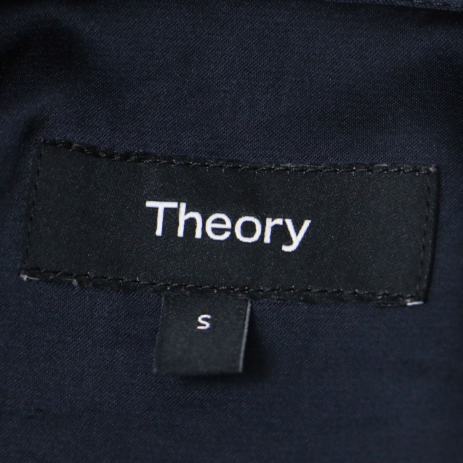 美品 Theory セオリー ワンピース ネイビー 紺 サイズ:S サテン