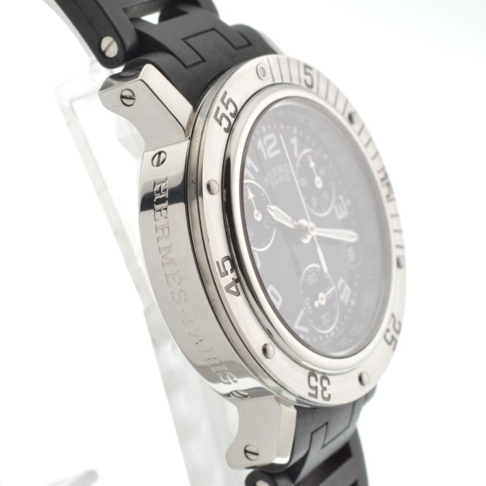 HERMES クロノグラフ クリッパーダイバー クォーツ 腕時計 CL2.315 楽天市場】【中古】 美品 HERMES エルメス クリッパーダイバー