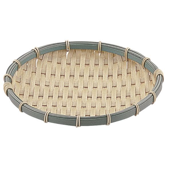 まとめ買い トーダイ PPラタン 竹タイプ 丸型 浅ざる 21型RT-210-BB ×3