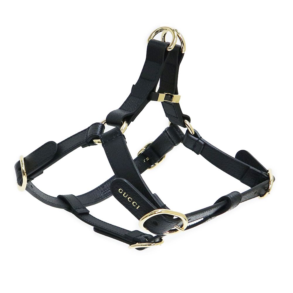 グッチ ジオメトリックG ペット ハーネス M デメトラ ブラック 黒 ゴールド金具 692963 GUCCI
