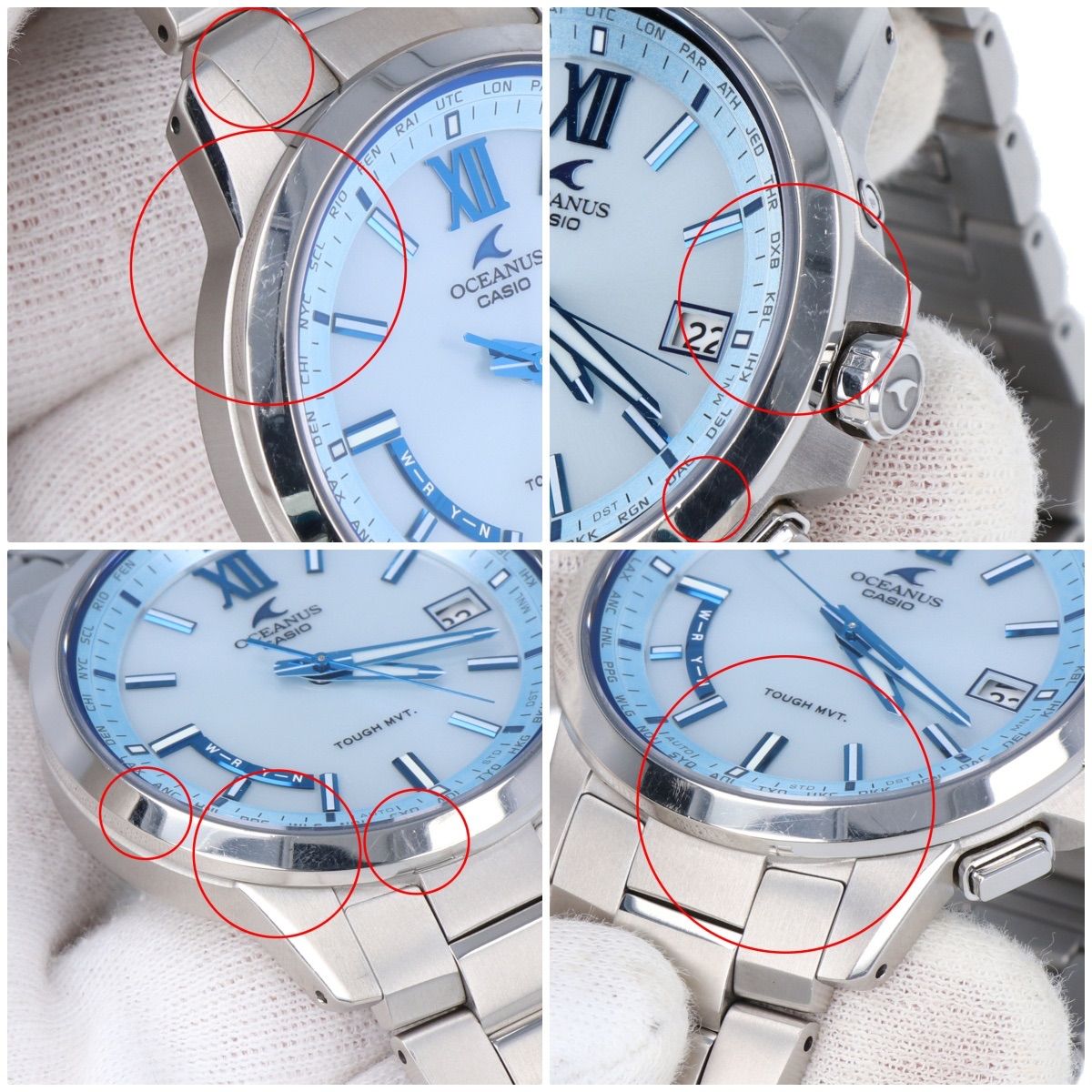 CASIO】 カシオ オシアナス OCW-T150-2AJF 41mm 電波ソーラー タフ 