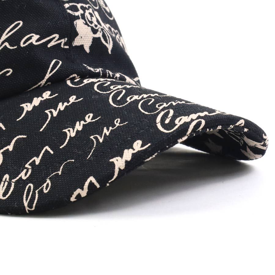 シャネル CHANEL キャップ ココマーク カメリア コットン ブラック/グレージュ シャネル CHANEL ココマーク カメリア ニットキャップ 帽子 カシミヤ