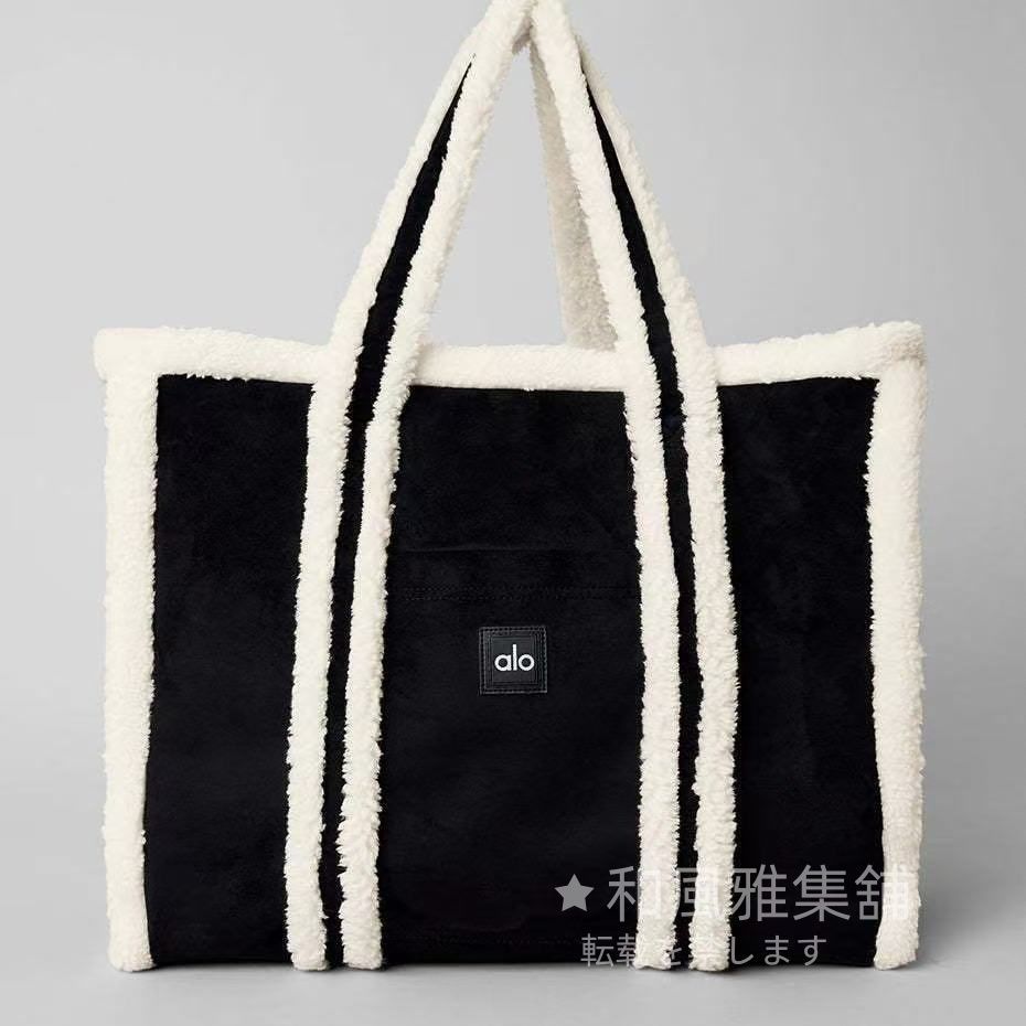 Alo Yoga アロヨガ ヨガバッグ トートバッグ A4収納可 ファー ジム  