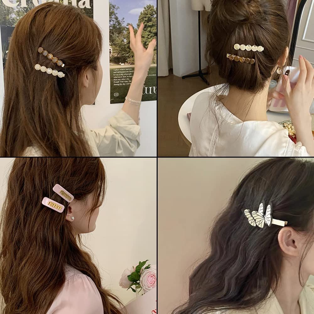 ヘアクリップ☆ラインストーン☆猫耳ゴールド・金色 - ヘアアクセサリー