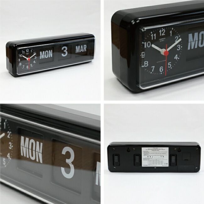 取扱説明書付き】 TWEMCO BQ-38 ブラック 時計 パタパタ時計 新品