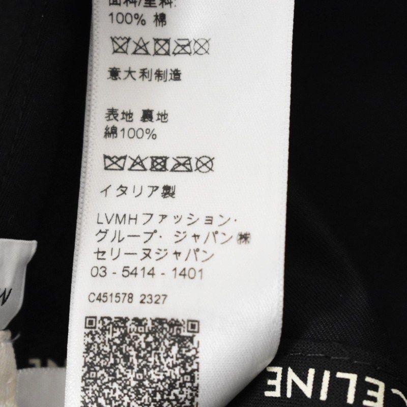 セリーヌ CELINE イニシャル ベースボールキャップ 帽子 M 黒