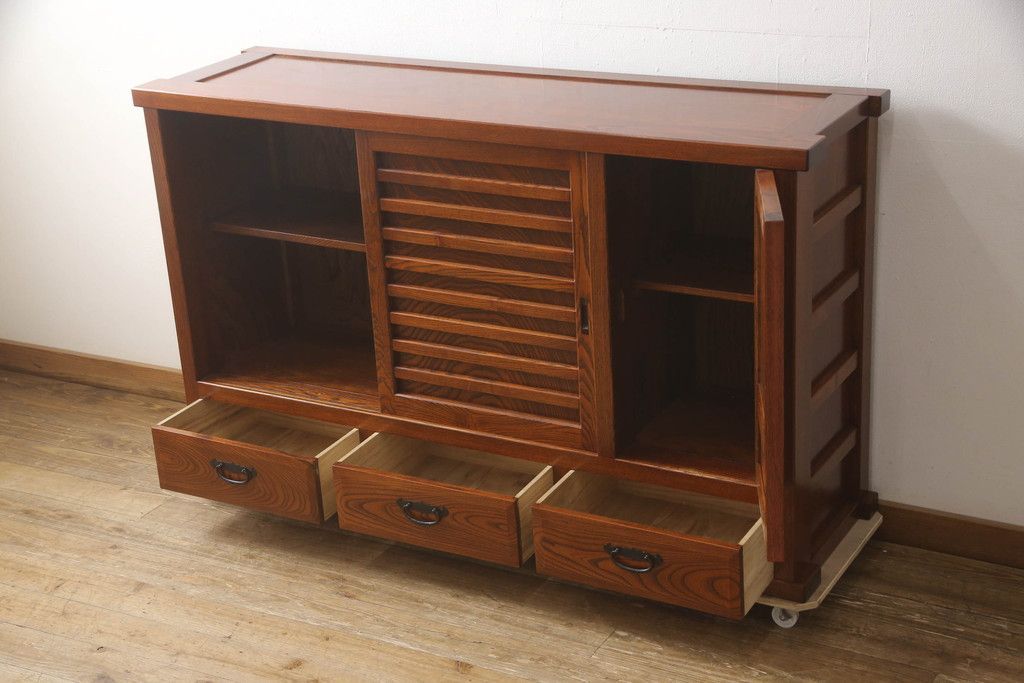 ☆事前問合せ必須☆ 水屋箪笥サイドボード 中古 松本伝統 指物工芸家具