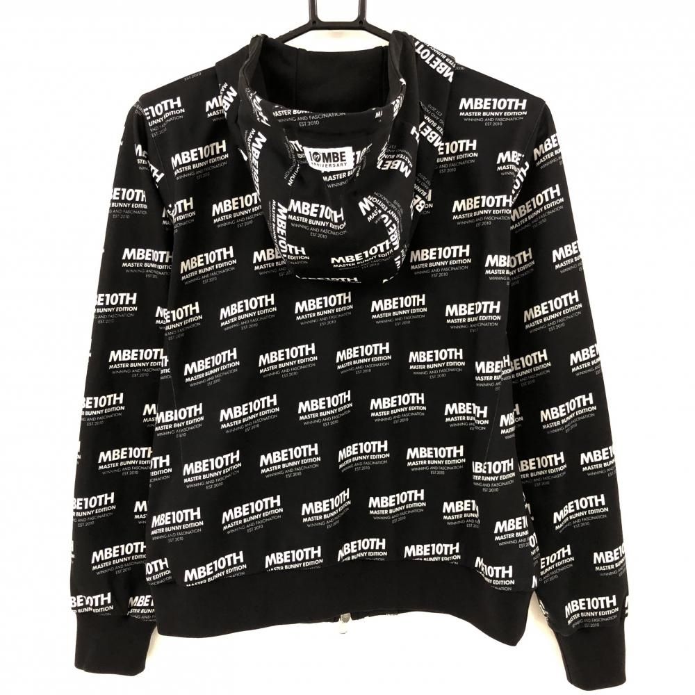 ☆特価☆【美品】マスターバニー ジップパーカー 黒×白 ロゴ総柄