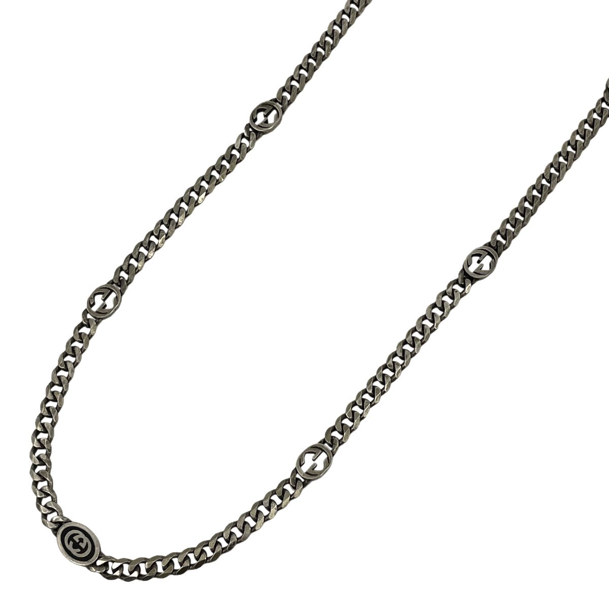 グッチ GUCCI ロゴ チェーン ネックレス インターロッキングG 
