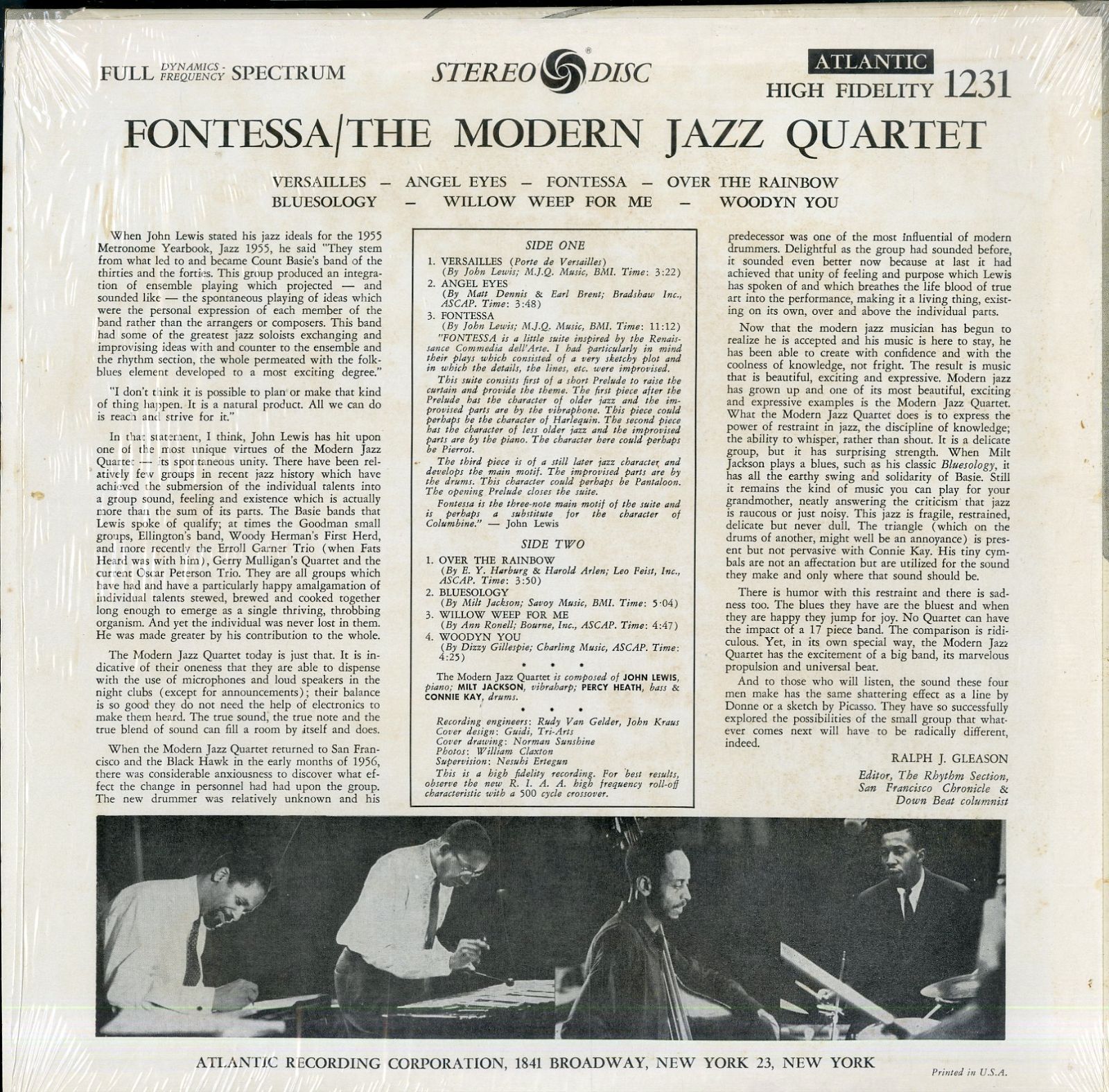 ★現品限り【USオリジMONO/黒銀ラベル/深溝】ザ・モダン・ジャズ・カルテット 限定発売CD MODERN JAZZ QUARTET モダン・ジャズ・カルテット