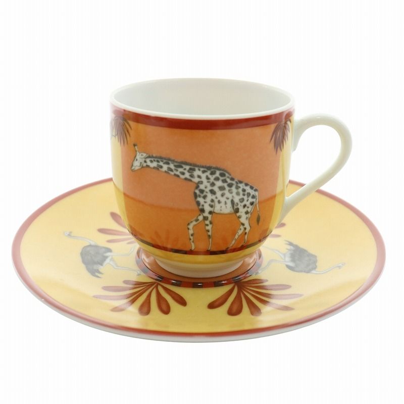 エルメス HERMES AFRiCA アフリカ カップ ソーサー 2客セット コーヒー