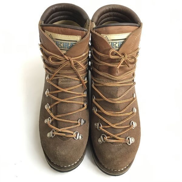70s-80s?/BERG/ミズノ/MIZUNO★本革/トレッキングブーツ【26.5/茶/brown】ビブラムソール/Leather/Boots/shoes/JAPAN Vintage◆bWB106-4