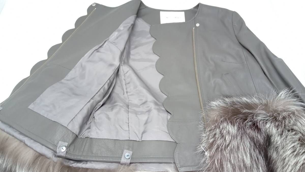 ☆miss adora ミスアドラ ファー付ラムレザージャケットフォックス