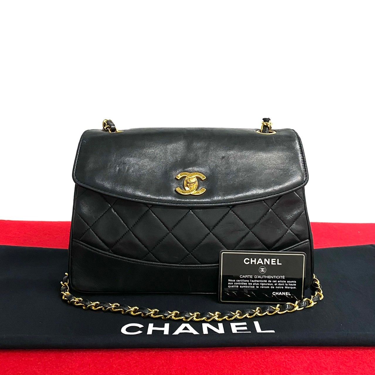極 美品 袋付 カード シール有 1番台 CHANEL シャネル マトラッセ  