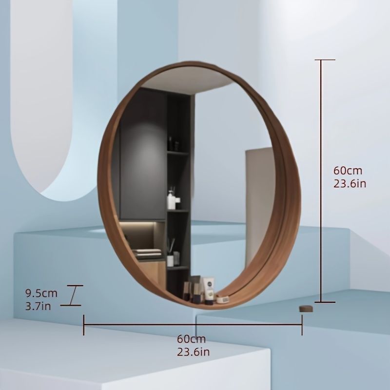 装飾ミラー、ラウンドLEDバスルームミラー、フレームレスベベルエッジ