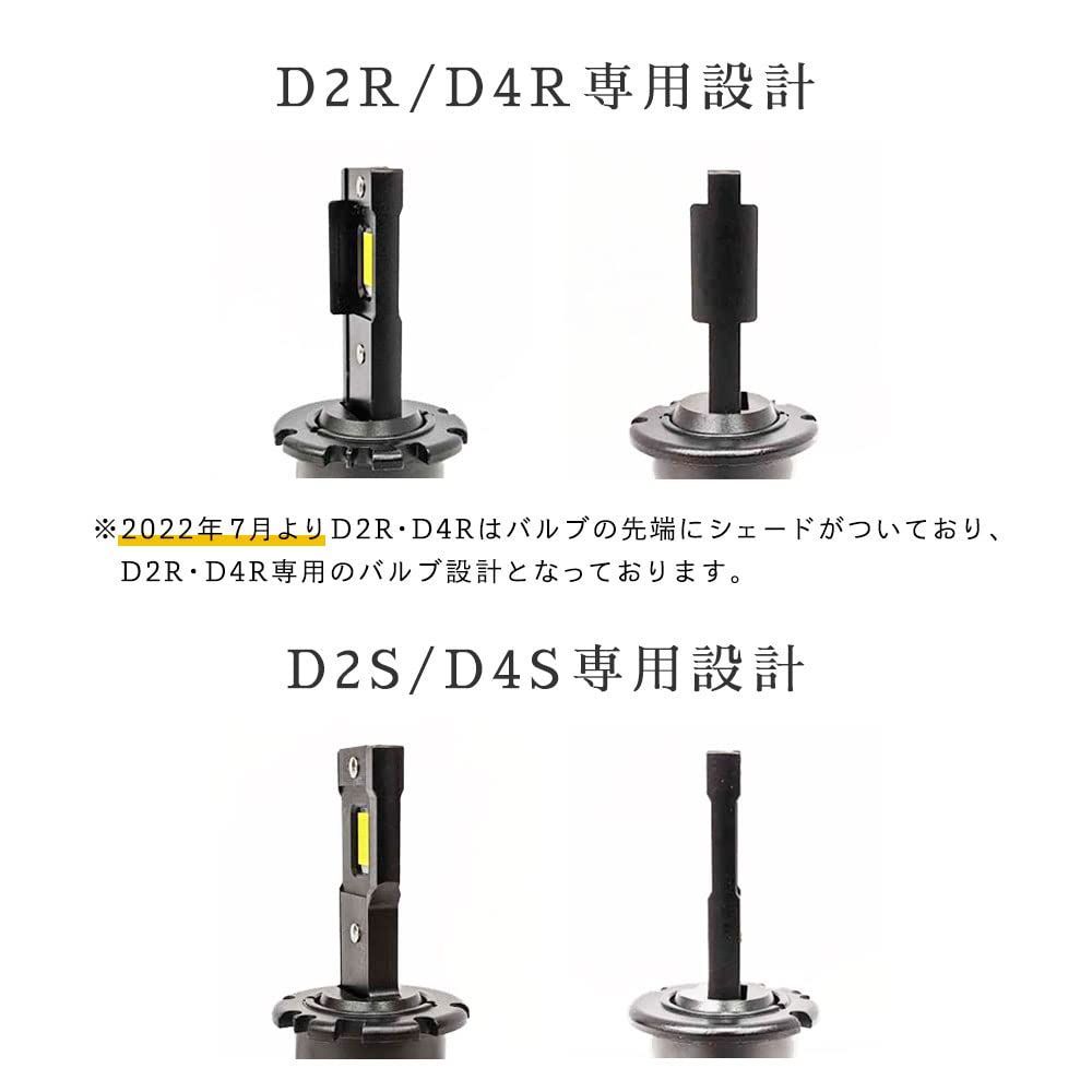 HID屋 D2R 12200lm LED ヘッドライト 車検対応 爆光 6500k ホワイト 純正HID用 2本1セット Dシリーズ - メルカリ