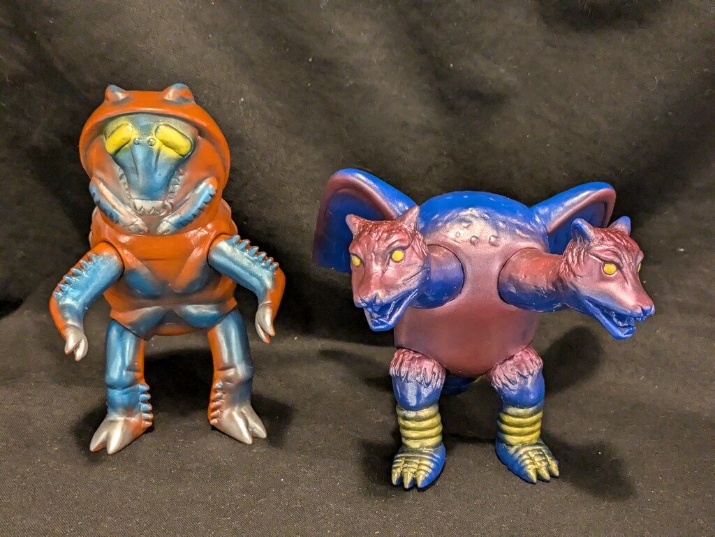 マーミット 世紀の大怪獣シリーズ/ビニパラベビー ネズバードンu0026ゴキノザウルス(茶成型u0026青成型)/ビニパラベビー/世紀の大怪獣