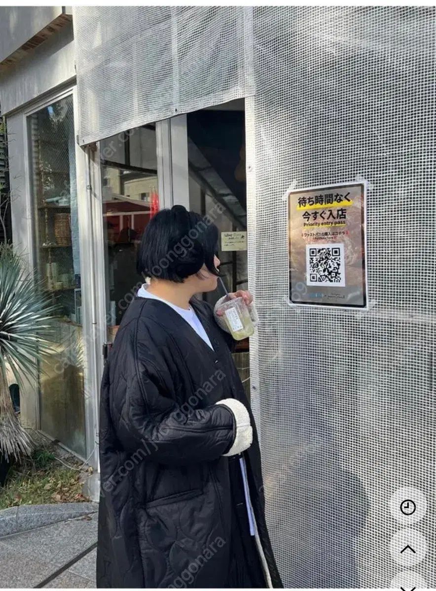 みこプロジェクト シープスキン キルティング ブラック アウター