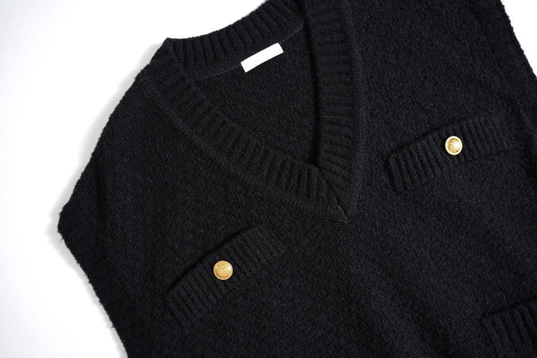 ラウンジドレス ツイードジレニット