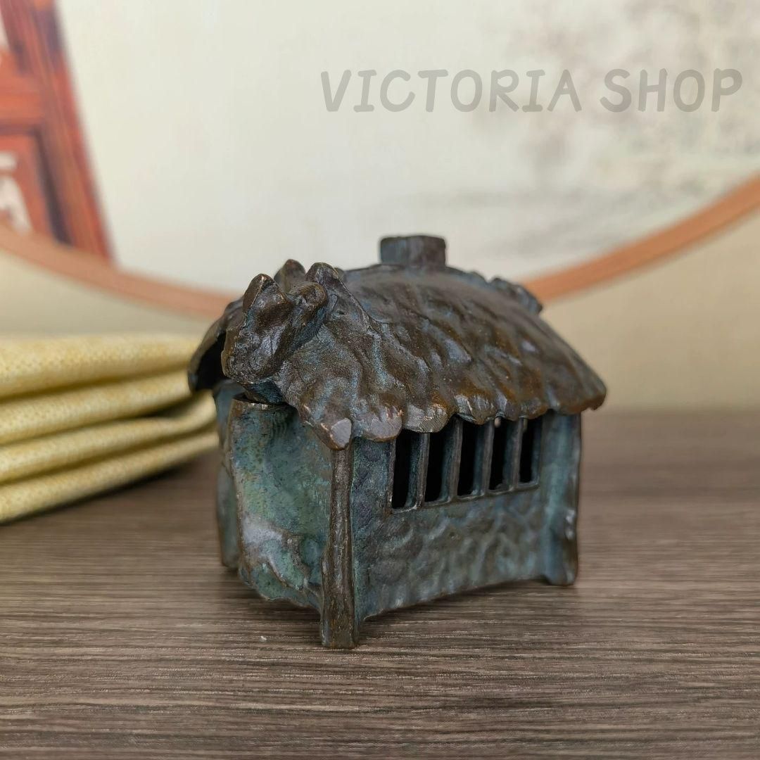 銅製 香炉 樹屋香炉 茶台薫香炉 香道具 装飾品工芸品 置物