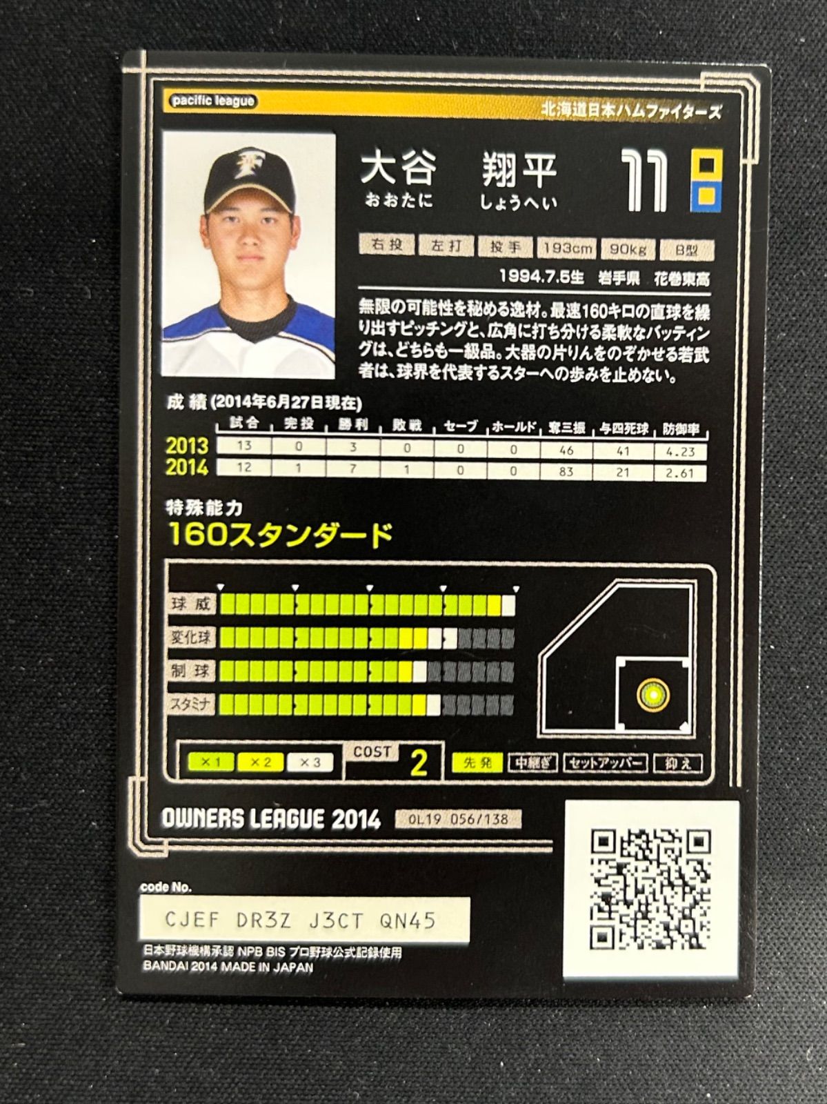 オーナーズリーグ　大谷翔平　スーパースター Yahoo!オークション - 大谷翔平 オーナーズリーグ スーパースター 2015
