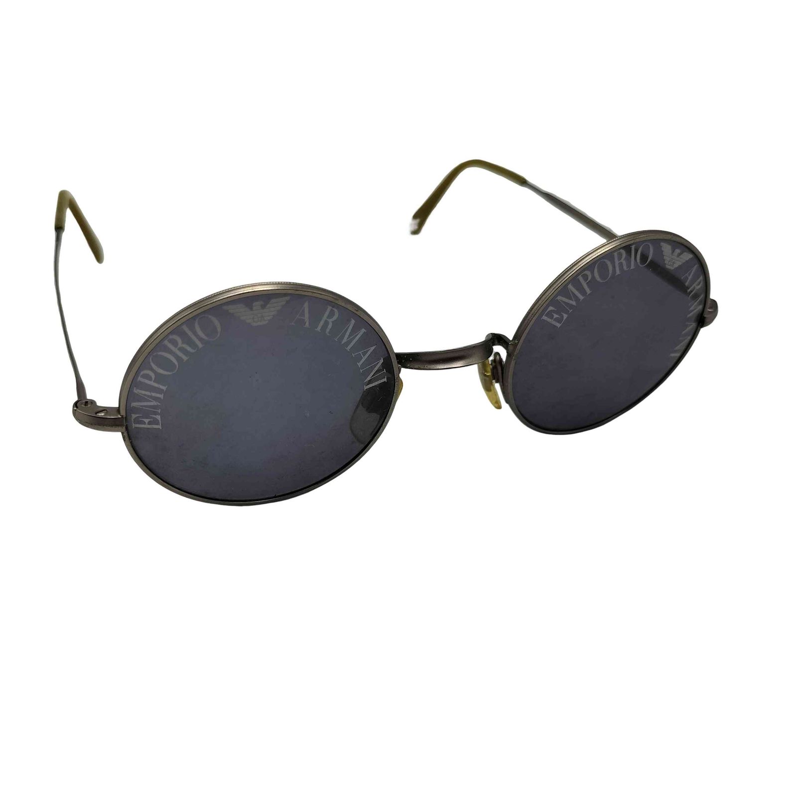 エンポリオアルマーニ EMPORIO ARMANI イタリア製 レンズ ロゴプリント ラウンド サングラス メンズ  S 815 140