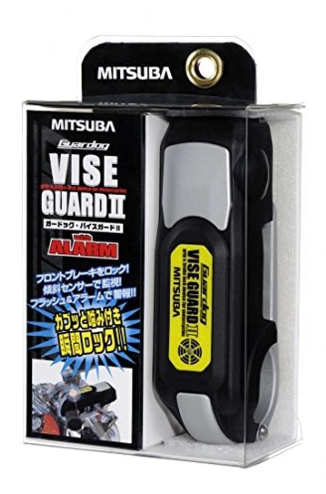 人気商品 バイスガードII ガードッグ スロットルロック バイク 110dB警報 傾斜センサー搭載 LED威嚇ランプ MITSUBA ミツバサンコーワ 高強度ボディ 携帯便利 ブラック BS-003B