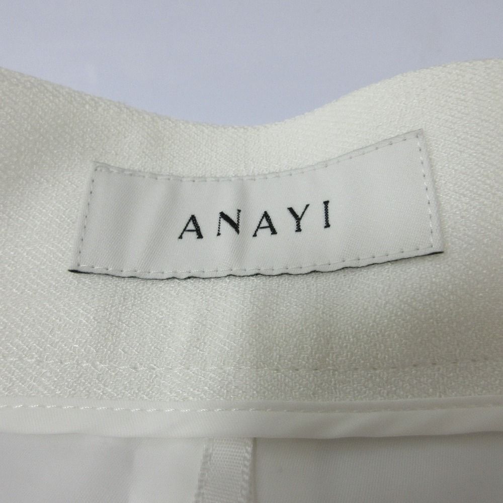 アナイ☆ANAYI ライトブルー　サイズ36 美品 ANAYI 美品 アナイ ウェーブフラワープリント スタンドブラウス
