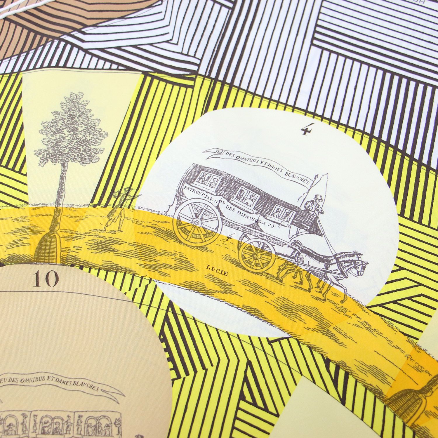 美品】HERMES エルメス カレ90 シルク スカーフ / JEU DES OMNIBUS ET