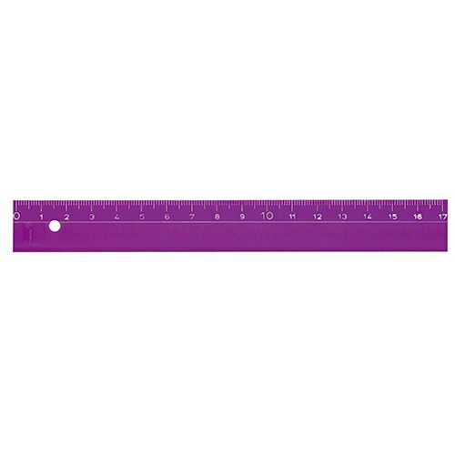 (まとめ）#レイメイ藤井 ルーラー KUMルーラーバイオレット 17cm バイオレット KM171V 【×100セット】