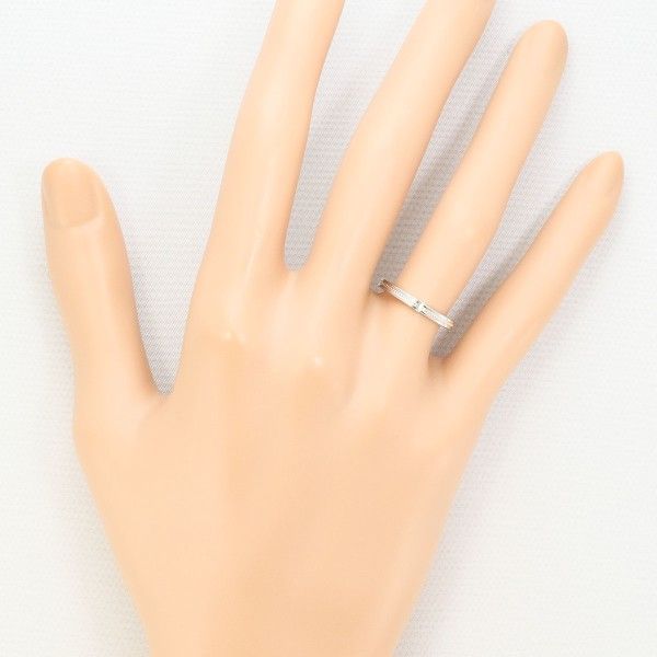 PT950 リング ring 指輪 7号 ダイヤ 0.01 総重量約2.5g FORTGASGNV_COM_BR