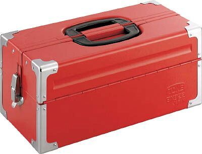 TONE 前田金属工業 トネ ツールケース メタル Ｖ形２段式 ４３３Ｘ２２０Ｘ１９５ｍｍ レッド