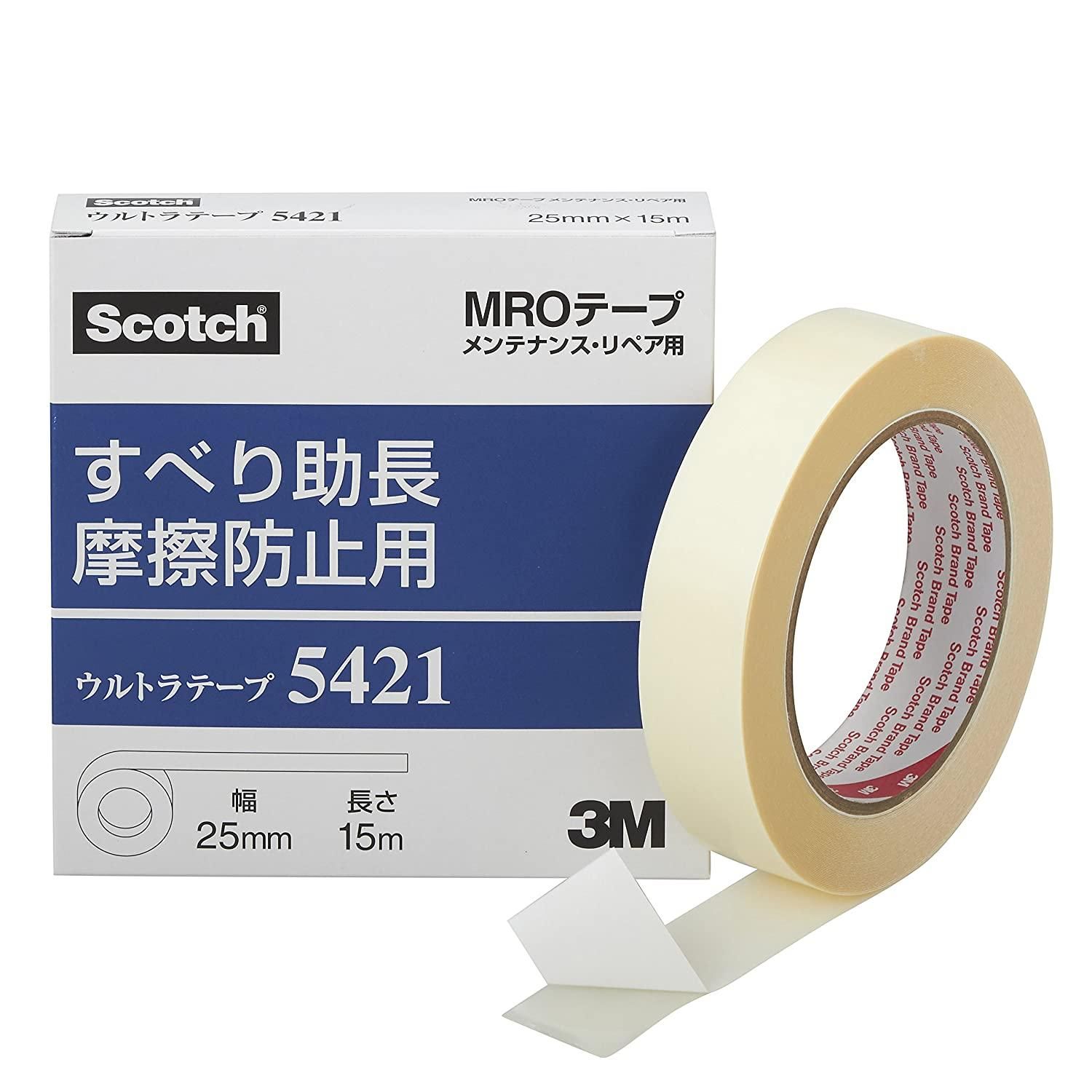2営業日で発送 3M スリーエム 超高分子量ポリエチレンテープ 再剥離 5421 25mmX15m 白61-2776-99