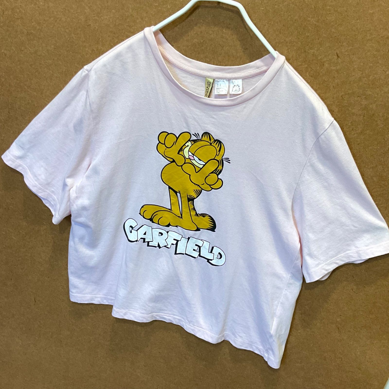 Flirts ガーフィールド プリントＴシャツ ピンク 半袖 古着 5046 ガーフィールド プリントTシャツ - 古着屋グレープフルーツ